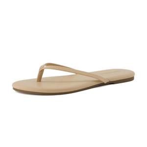NEW CUSHIONAIRE women's cruise flip flops in nude smooth